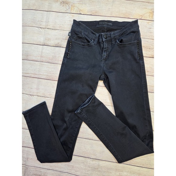 Rock & Republic Denim - Rock & Republic Skinny Fit Jeans Women's Size 6M "Berlin" style Black Studded‎